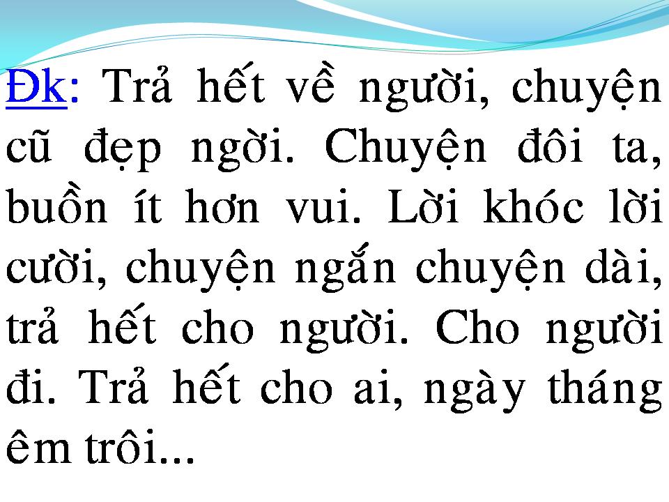 Lời bài hát NGHÌN TRÙNG XA CÁCH