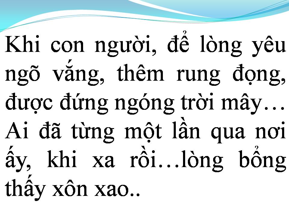 Lời bài hát NGÕ VẮNG XÔN XAO
