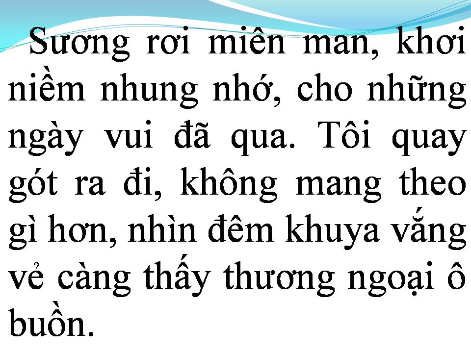 Lời bài hát NGOẠI Ô BUỒN