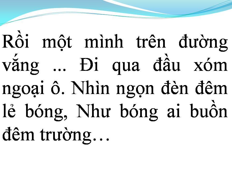 Lời bài hát NGOẠI Ô ĐÈN VÀNG
